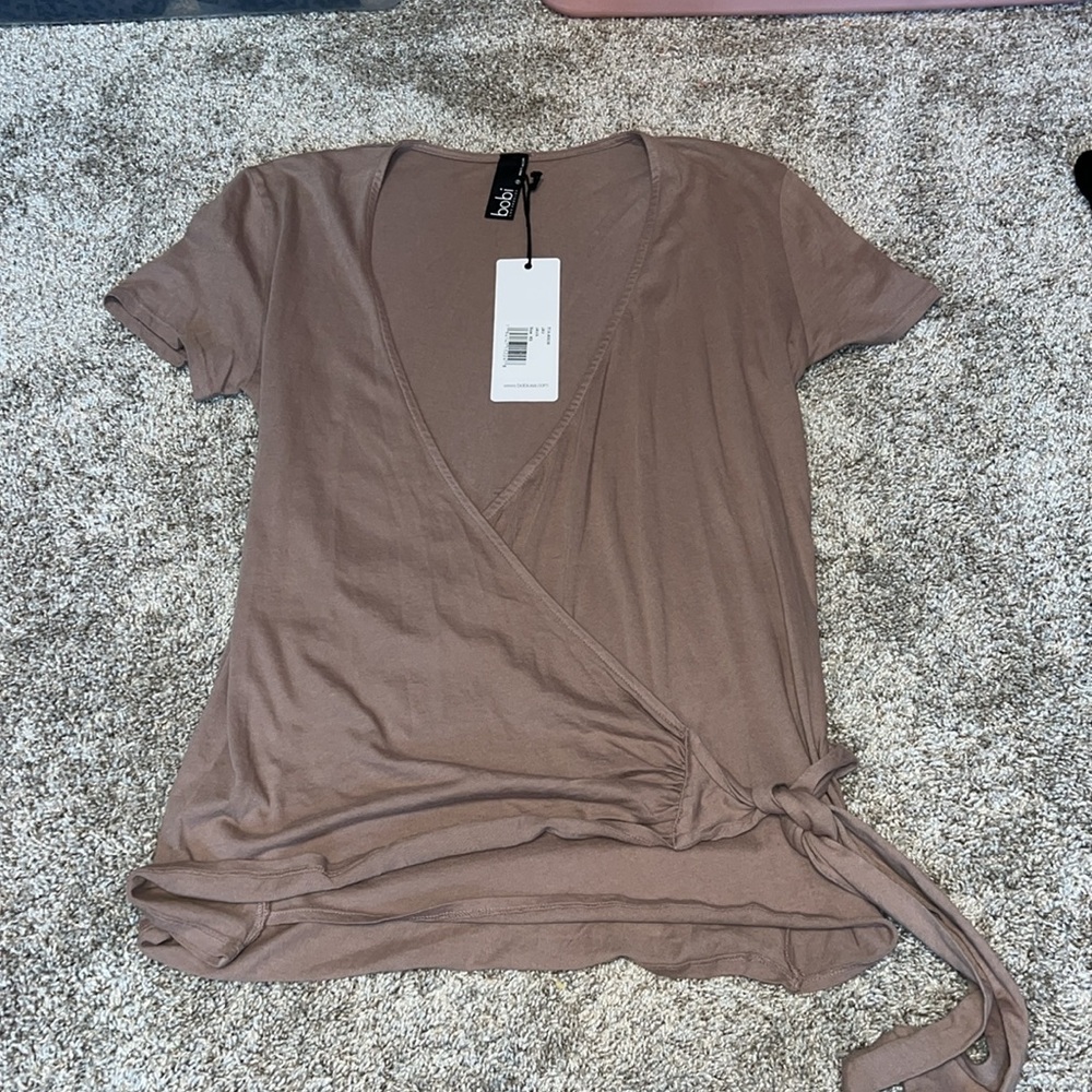 NWT BOBI light weight jersey top in java SIZE XS